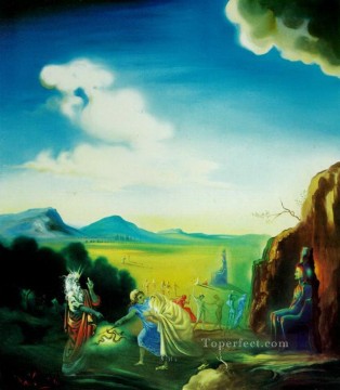  Moses Oil Painting - Moses and the Pharaoh Surrealism
